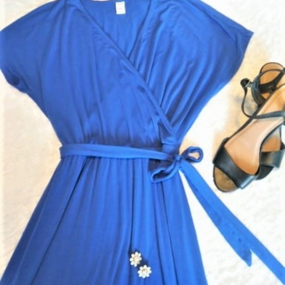 Old Navy blue jersey maxi dress M - Picture 2 of 2